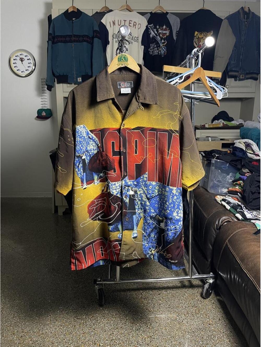 Y2K Webs Jeans Co AOP Button Down Shirt